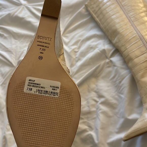 Schutz Asya Knee High Crocodile Boots - Brand New - Picture 5 of 5